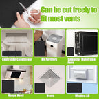 15.7" x 27.6" Extra Large Cuttable Air Conditioner Filters - Cut to Fit Carbon Pad Air Purifier Filters, Washable Reusable Foam Pad Pre Filter Roll for Air Filters AC Window Unit Charcoal Sheet