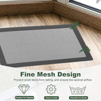 YOKIVE 6 Pcs Magnetic Floor Vent Covers, Floor Register Cover PVC Mesh Air Vent Screen Filters, Great for Home Floor, Wall, Ceiling, Catch Debris Hair Dust (Black, 14-Inch x 8-Inch)