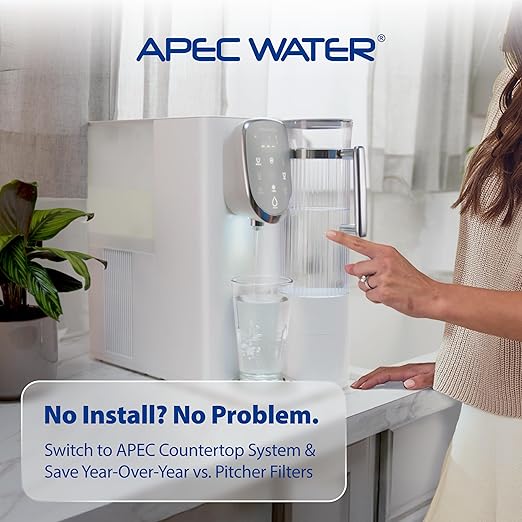 APEC WATER - Reverse Osmosis Water Filter System (ROES-50) Essence Series - 5-Stage Filtration - 50 GPD - Removes 99.99% of Impurities - DIY Install - WQA Certified - Under Sink Reverse Osmosis System