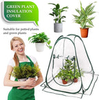 Pop up Greenhouse Cover, Transparent PVC Mini Small Grow Plant House Tent, Gardening Flowerpot Warm Room Backyard Flower Shelter for Indoor Outdoor (27"x27"x31")