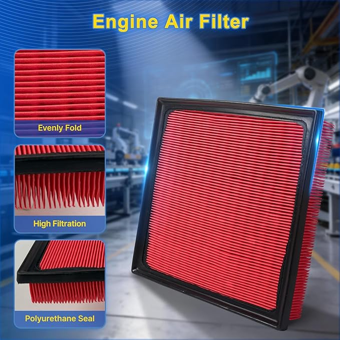 Cabin Engine Air Filter Kit Fits Es250, Es350, Nx250, Nx350, Rx350, Tx350, Avalon, Camry, Gr Corolla, Grand Highlander, Highlander, Rav4(Not for Hybrid)