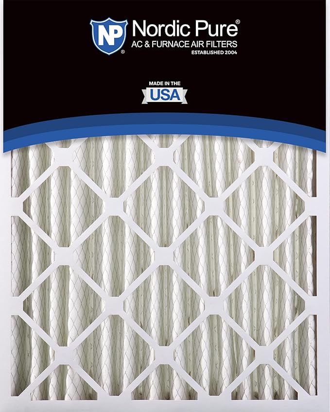 Nordic Pure 20x25x4 (Actual Size: 19 1/2 x 24 1/2 x 3 5/8) Pleated MERV 14 Air Filters 2 Pack