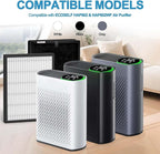 4 Pack HAP602 Replacement Filter for ECOSELF HAP602/HAP602WF Air Purifier, 3-IN-1 Filter Replacement, High-Efficient & Activated Carbon Filter for Home