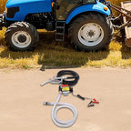 Diesel Transfer Pump Kit 45L/min,12V DC Electric Oil Transfer Pump with Nozzle Hoses 175W Diesel Pump Kit with Portable Handle for Vehicles, Construction Sites, Farms, RV
