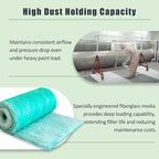 Fiberglass Paint Booth Filter Roll for Spray Booth 15-Gram Green 200ft (25" x 200ft)
