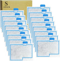 16 Pack Small Filter Cartridge Compatible with Aqueon, Aquarium Fish Tank Filter Cartridges Replacement for QuietFlow E Internal Power Filter Size 10 and Minibow Aquarium Filters Size 1/2.5/5 Gallon