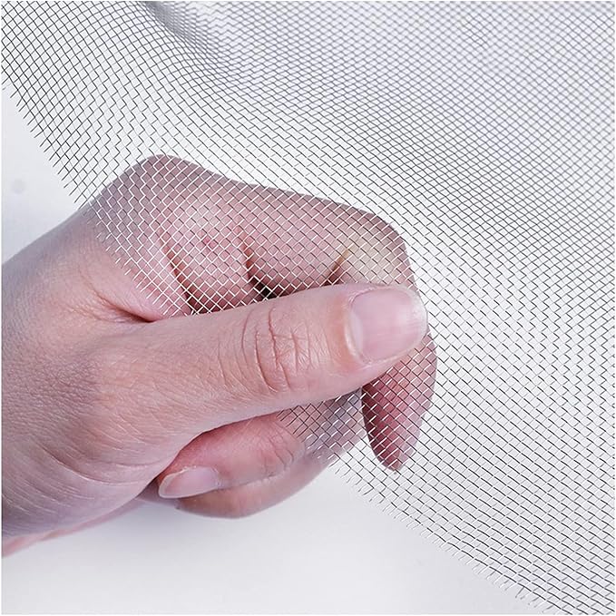 Stainless Steel Woven Wire Mesh, 304 Metal Mesh Sheet, 16 Mesh, Anti-Rust & Tear-Resistant, Vent, Filter, Garden Rodent Guard, Insect Screen, Easy to Cut (Silver 1.2x8m)