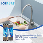 ICEPURE 2.5" x 10" Whole House CTO Activated Carbon Water Filter Combo Kit, 10 Inch KDF Cartridge and Upgraded Activated Carbon Lead Remove Filter Replacement for FXWTC, WHEF-WHWC and MORE, 1PACK