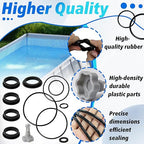 Sand Filter Pump O-Ring Replacement Kit (12-Piece) - Compatible with Intex/Krystal Clear Models 26641EG, 28645EG & Part 25013 Air Release Valve - Pool Filter Gasket Seals Set