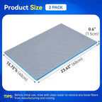 Borlech 8-Layer Fast-Acting Aquarium Filter Pad - Cut-to-Size Aquarium Floss Media for Fish Tank, Pond, Sump - Fast Water Polishing in Hours (23.62"x15.75"x0.6", 2 Pack)