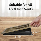 4 x 8'' Floor Vent Cover Trap, Floor Vent Screen Net for Home Floor, Air Vent Filter Mesh Catches Coin, Toys, Pet Food and Hair, Keeps Duct Cleaning - with Spreader Bar 4 Pack
