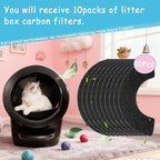 10 Pack Carbon Filters Compatible with Litter Robot 4,Cat Litter Box Filters,Keep Your Home Clean and Fresh