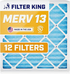 Filter King 17x21x1 Air Filter | 12-PACK | MERV 13 HVAC Pleated A/C Furnace Filters | MADE IN USA | Actual Size: 17 x 21 x .75"