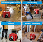 CADPXS Shield-550 Negative Machine Airbourne Cleaner HEPA Scrubber Water Damage Restoration Equipment Air Purifier, Air Scrubbers Red
