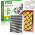 Engine+Cabin Air Filters Fit for 2020-2026 Cadillac CT4 (2.0L/2.7L), 2020-2026 Cadillac CT5 (2.0L) Engine Air Filter Replacement Automotive Accessories CF11966 84498926