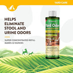 NaturVet – Yard Odor Eliminator | Eliminate Stool and Urine Odors from Lawn and Yard | Designed for Use on Grass, Plants, Patios, Gravel, Concrete & More | 16 oz Refill