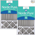 Nordic Pure 16x25x5 (Actual Size: 15 3/4 x 24 3/4 x 4 3/8) Honeywell/Lennox Replacement MERV 14 Air Filters 2 Pack