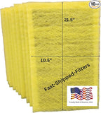 Fast-Shipped-Filters 10 Pack 12x24 Replacement Filter Pads Compatible with MicroPower Guard One Hour Air Cleaner Refill Yellow (10, Yellow, 12x24)