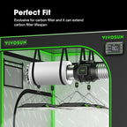 VIVOSUN 6 Inch Prefilter for 6" Carbon Filter, White, 13.78" Long