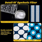 Zonon 96 Pieces Synthetic Filter Paper Stickers 20 mm 0.25 µm Filter Disc Adhesive Patch Stickers for Wide Mouth Mushroom Cultivation Mason Jar Lids