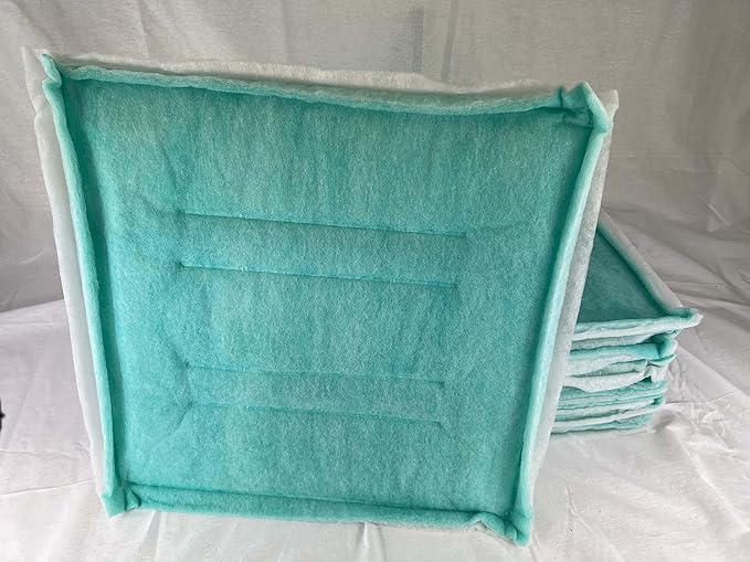 wioboy Paint Spray Booth Intake Filter Pad, 20" x 20" (20/case) Tacky Panel with Internal Wire Frame