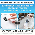 Epic Pure XP Water Filter Pitcher with Advanced CoreXchange™ Filter | NSF Certified | Removes PFAS, Lead, Chlorine & More | BPA-Free | Made in USA (White & Bamboo)