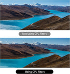 7artisans Nano Magnetic Filter UV Filter ND Light Reduction Filter/CPL Polarization Filter/GND Gradient Filter/Black Mist 1/4 Portrait Photography Filter Suitable for Lens(82mm CPL)