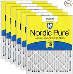 Nordic Pure 16x16x1 (Actual Size: 15 3/4 x 15 3/4 x 3/4) Pleated MERV 10 Air Filters 6 Pack