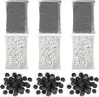 Flexzion Fish Tank Filter Media - Bio Balls for Aquarium Filter, Ceramic Rings & Activated Carbon Pellets in Mesh Bags - Biological, Chemical, & Mechanical Filtration Fresh & Saltwater Aquarium, 3 Set