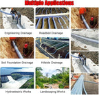 Commercial French Drain Pipe for Water Drainage, Construction Site/Sports Field Perforated Pipes & Weeping Tile, Dia 2in 3.9in 5.9in Wide Underground Drainage Systems(Dia 5cm/2in,Long 1m/3.3ft)