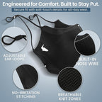 INHERENT Premium Traveler's Face Mask with Anti-Odor SILVERbac | Reusable, Adjustable, Comfortable