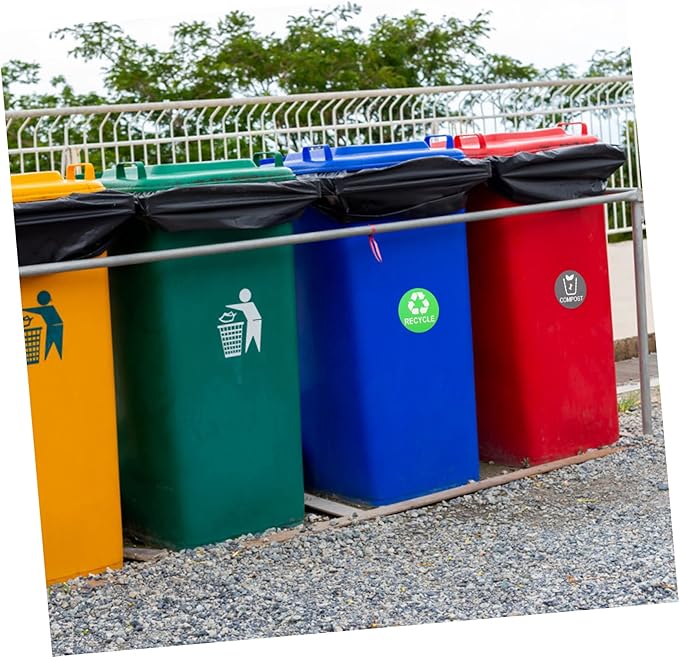 9pcs Trash Can Stickers for Waste Sorting Self-Adhesive Garbage Classification Labels for Recycling