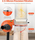 VEVOR Dust Collector, 800 CFM 2.5 Micron Vortex Cone Dust Collectors, 1HP Sawdust Collection System with 16-Gallon Large Capacity Dusts Collector Bag, Filter Bag, and Casters, 3400 RPM High Speed
