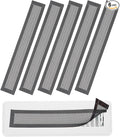 YOKIVE 6 Pcs Magnetic Floor Vent Covers, Floor Register Cover PVC Mesh Air Vent Screen Filters, Great for Home Floor, Wall, Ceiling, Catch Debris Hair Dust (Black, 10-Inch x 2-Inch)