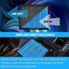 Cabin Air Filter CF10735 Fits Genesis G70, G80, G90, GV70, GV80, Hyundai Equus, Genesis, Kia K900, Stinger, Telluride, Honeycomb Structure and Activated Carbon Beads, Durable and Sturdy