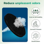 7 Pack 6.7 Inch Round Fiber Cotton Activated Charcoal Compost Filters - Odor Control Replacement for Kitchen Compost Bins, Countertop Compost Bin & Compost Bucket