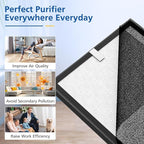 LINNIW TZ-K2 Replacement Filter Compatible with ToLife Air Purifier TZ-K2, 3-in-1 Filtration Systemwith Activated Carbon & Pre-filter, TZ-K2-A replacement filter, 2 Pack