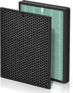BioGS 2.0 Filters Replacement Kit Compatible with Filter Replacement SPA-550A and SPA-625A, Air Cleaner to Remove Odor for Home and Large Room, 1x H13 True HEPA and 1x Carbon