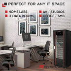 Sysracks 27U Wall Mount Server Rack Cabinet, 19” Locking Network Rack, 24” Deep, Glass Door, with Fan, PDU and Shelf