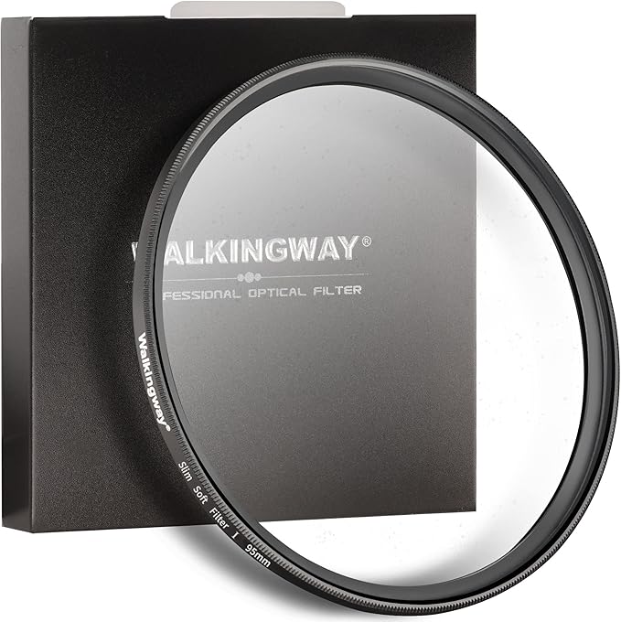 Walking Way 95MM White Mist Diffusion Filter - Subtler Soft Focus Circular Lens Filter - Dreamy Fog Effect Softening Camera Diffuser for Digital DSLR Camera (Light-Soft 1, 95MM)