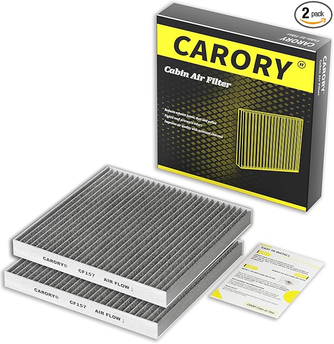 2 Pack Cabin Air Filter w/Activated Carbon for Toyota Camry, Corolla, RAV4, Prius, Highlander, Sienna, Venza, Crown, Lexus ES350, ES300h, NX250, RX350, RX450h, Subaru Outback, Mazda CX9 and More