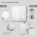 Vent Systems 10" x 10" Inch (Opening Dimensions) Plastic White Soffit Vent Cover - Flat Square Air Vent Grille - Insect Screen - HVAC 12" x 12" Inch (Overall Dimensions)