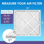 LotFancy 20x20x1 Air Filter MERV 11 6-Pack, Electrostatic Pleated AC Furnace Air Filter, Captures Dust, Smog & Pet Dander, Actual Size: 19.75"x19.75"x0.75"