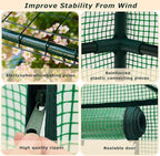 Mini Greenhouse for Indoor Outdoor, Small Plastic Plant Green House Rack Stand Portable Greenhouses with Durable PE Cover for Seedling 60 "x 35"x 16",20 Pcs T-Type Plant Tags Include（PLGH4053G）