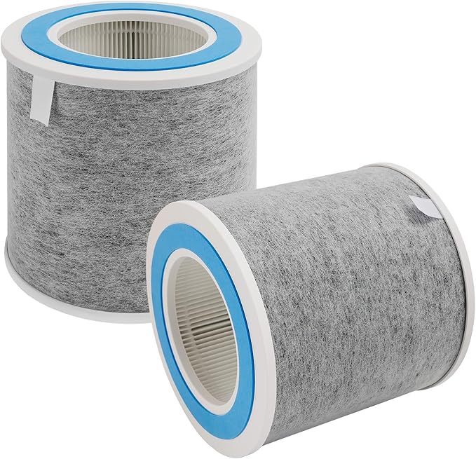 4-Pack HP102 True HEPA Replacement Filter Compatible with Shark Air Purifier HP100, HP102, HC450, HC451, HC452, HC455, Compares to Part # HE1FKBAS and HE1FKPET