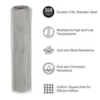 PATIKIL 40" L x 10" W Woven Wire Mesh, 20 Mesh 316L Stainless Steel Air Vent Filter Screen for Window Security Vent Cover Filtration Animals Fence