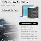 Dedicated CF12150(CP150) Cabin Air Filter With Activated Carbon For 2015 2016 2017 2018 2019 2020 2021 2022 2023 2024 F150,2017-2022 F250/F350/F450/F550 Super Duty And 2018-2024 Expedition
