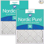 Nordic Pure 20x25x1 (19 1/2 x 24 1/2 x 3/4) Pleated MERV 14 Air Filters 2 Pack
