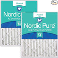 Nordic Pure 14x30x1 (Actual Size: 13 15/16 x 29 15/16 x 3/4) Pleated MERV 14 Air Filters 2 Pack
