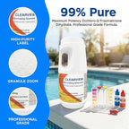ClearView Chlorine Granules 2.2 Lbs for Swimming Pools, Pool Chlorine Shock Granular Sanitizer for Spas, Fast Dissolving Chlorinating Granules for Hot Tubs